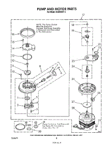 06 - Pump And Motor parts for Whirlpool Dishwasher DU8900XT3 from AppliancePartsPros.com