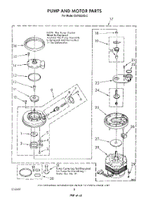 06 - Pump And Motor parts for Whirlpool Dishwasher DU7600XS3 from AppliancePartsPros.com