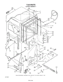 02 - Tub , Literature And Optional parts for Whirlpool Dishwasher DU8900XT4 from AppliancePartsPros.com