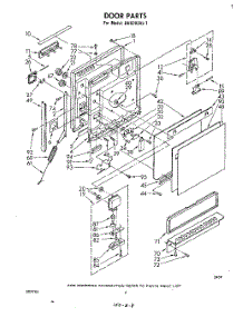 03 - Door parts for Whirlpool Dishwasher DU5003XL1 from AppliancePartsPros.com