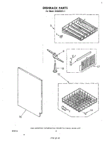 04 - Dishrack parts for Whirlpool Dishwasher DU5003XL1 from AppliancePartsPros.com