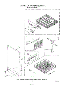 05 - Dishrack And Panel parts for Whirlpool Dishwasher DU8900XT4 from AppliancePartsPros.com