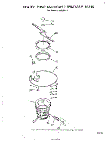 05 - Heater,Pump And Lower Sprayarm parts for Whirlpool Dishwasher DU5003XL1 from AppliancePartsPros.com
