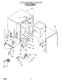03 - Tub Assembly parts for Whirlpool Dishwasher DP8500XBN2 from AppliancePartsPros.com