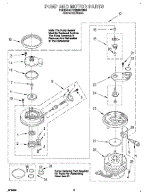 04 - Pump And Motor parts for Whirlpool Dishwasher DP8500XBN2 from AppliancePartsPros.com