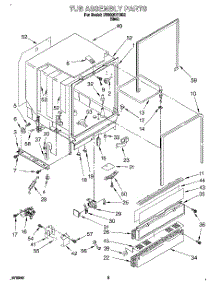 03 - Tub Assembly parts for Whirlpool Dishwasher DU980QPDB2 from AppliancePartsPros.com