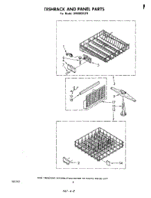 05 - Dishrack And Panel parts for Whirlpool Dishwasher DP6880XLP0 from AppliancePartsPros.com
