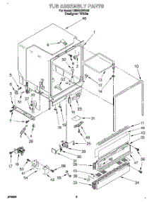 03 - Tub Assembly parts for Whirlpool Dishwasher DU925QWDQ0 from AppliancePartsPros.com