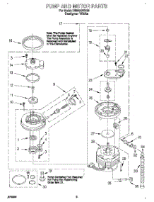 04 - Pump And Motor parts for Whirlpool Dishwasher DU925QWDQ0 from AppliancePartsPros.com