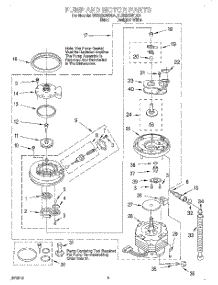 04 - Pump And Motor parts for Whirlpool Dishwasher DU925QWDB4 from AppliancePartsPros.com
