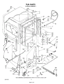 02 - Tub , Literature And Optional parts for Whirlpool Dishwasher DU9500XS1 from AppliancePartsPros.com