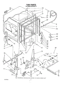02 - Tub, Literature And Optional parts for Whirlpool Dishwasher DU8100XT0 from AppliancePartsPros.com