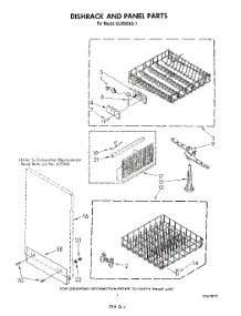 05 - Dishrack And Panel parts for Whirlpool Dishwasher DU9500XS1 from AppliancePartsPros.com