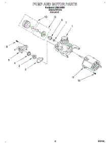 05 - Pump And Motor parts for Whirlpool Dishwasher DU8016XB0 from AppliancePartsPros.com