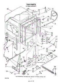 02 - Tub, Literature And Optional parts for Whirlpool Dishwasher DU9700XR1 from AppliancePartsPros.com