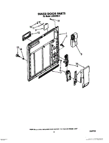 03 - Inner Door parts for Whirlpool Dishwasher LUD2100X0 from AppliancePartsPros.com