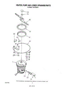 04 - Heater, Pump And Lower Sprayarm parts for Whirlpool Dishwasher DU9700XR1 from AppliancePartsPros.com