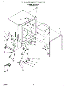 03 - Tub Assembly parts for Whirlpool Dishwasher DP8700XYN4 from AppliancePartsPros.com