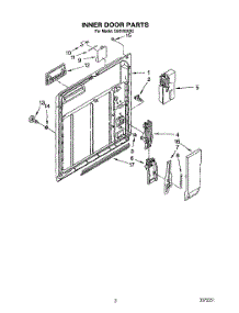 03 - Inner Door parts for Whirlpool Dishwasher DU8150XX2 from AppliancePartsPros.com