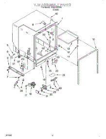 03 - Tub Assembly parts for Whirlpool Dishwasher DP920QWDB4 from AppliancePartsPros.com