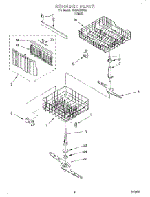 04 - Dishrack parts for Whirlpool Dishwasher DP920QWDB4 from AppliancePartsPros.com