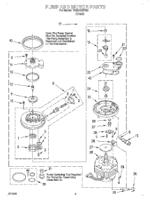 05 - Pump And Motor parts for Whirlpool Dishwasher DP920QWDB4 from AppliancePartsPros.com