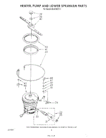 04 - Heater, Pump And Lower Spray Arm parts for Whirlpool Dishwasher DU8750XT1 from AppliancePartsPros.com