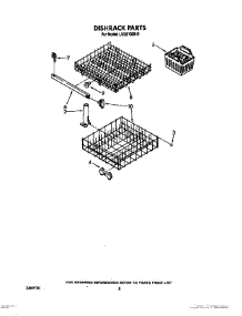 07 - Dishrack parts for Whirlpool Dishwasher LUD2100X0 from AppliancePartsPros.com