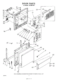 03 - Door parts for Whirlpool Dishwasher SHF5801W1 from AppliancePartsPros.com