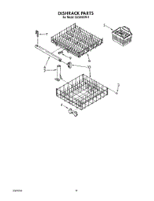 06 - Dishrack parts for Whirlpool Dishwasher DU5016XW0 from AppliancePartsPros.com