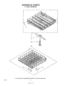 05 - Dishrack parts for Whirlpool Dishwasher SHF5801W1 from AppliancePartsPros.com