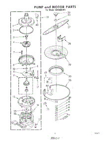06 - Pump And Motor parts for Whirlpool Dishwasher SHF5801W1 from AppliancePartsPros.com