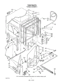 02 - Tub, Literature And Optional parts for Whirlpool Dishwasher DU9200XT4 from AppliancePartsPros.com