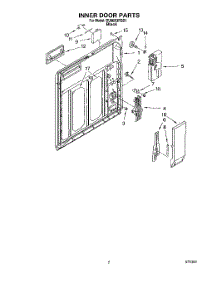 02 - Inner Door parts for Whirlpool Dishwasher DU960QPDB1 from AppliancePartsPros.com
