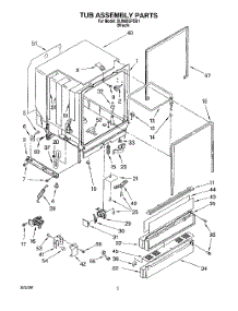 03 - Tub Assembly parts for Whirlpool Dishwasher DU960QPDB1 from AppliancePartsPros.com