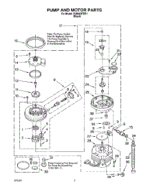 04 - Pump And Motor parts for Whirlpool Dishwasher DU960QPDB1 from AppliancePartsPros.com