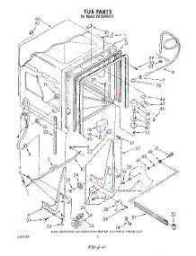 02 - Tub , Literature And Optional parts for Whirlpool Dishwasher DU7800XS6 from AppliancePartsPros.com