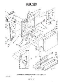 03 - Door parts for Whirlpool Dishwasher DU7800XS6 from AppliancePartsPros.com