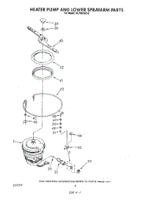 04 - Heater Pump And Lower Spray Arm parts for Whirlpool Dishwasher DU7800XS6 from AppliancePartsPros.com