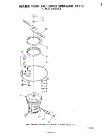 05 - Heater, Pump And Lower Sprayarm parts for Whirlpool Dishwasher DU5503XL0 from AppliancePartsPros.com