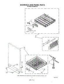 05 - Dishrack And Panel parts for Whirlpool Dishwasher DU7800XS6 from AppliancePartsPros.com