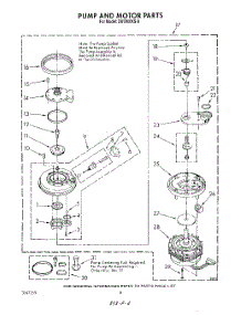 06 - Pump And Motor parts for Whirlpool Dishwasher DU7800XS6 from AppliancePartsPros.com