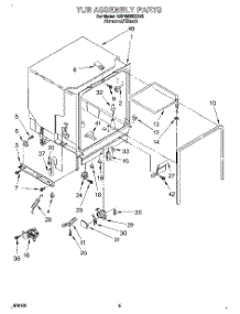 03 - Tub Assembly parts for Whirlpool Dishwasher GDP8500XBN0 from AppliancePartsPros.com