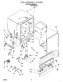 03 - Tub Assembly parts for Whirlpool Dishwasher DU8550XX4 from AppliancePartsPros.com