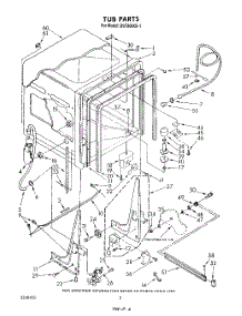 02 - Tub , Literature And Optional parts for Whirlpool Dishwasher DU7800XS1 from AppliancePartsPros.com