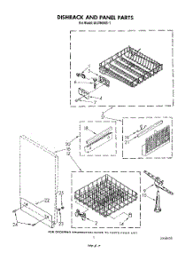 05 - Dishrack And Panel parts for Whirlpool Dishwasher DU7800XS1 from AppliancePartsPros.com