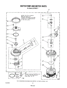 06 - 3367725 Pump And Motor parts for Whirlpool Dishwasher DU7800XS1 from AppliancePartsPros.com