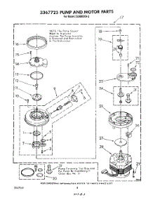 06 - 3367725 Pump And Motor parts for Whirlpool Dishwasher DU9000XR2 from AppliancePartsPros.com
