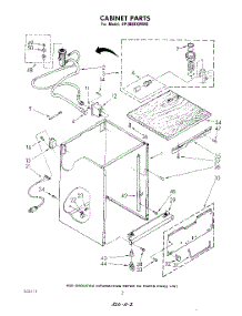 02 - Cabinet parts for Whirlpool Dishwasher DP3880XMW0 from AppliancePartsPros.com