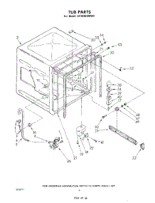 04 - Tub , Literature And Optional parts for Whirlpool Dishwasher DP3880XMW0 from AppliancePartsPros.com
